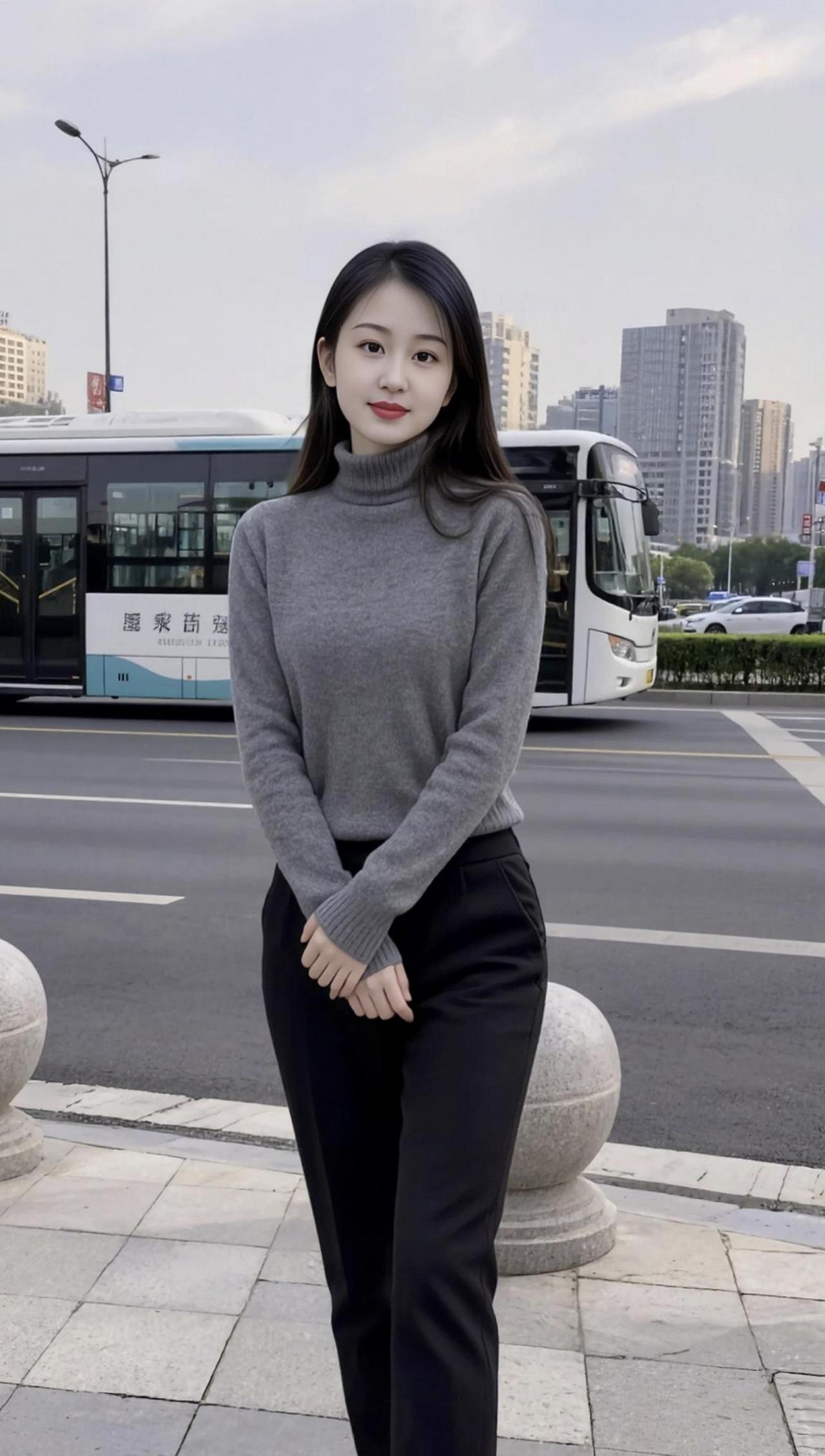 AI都市随拍休闲穿搭气质女神清纯甜美