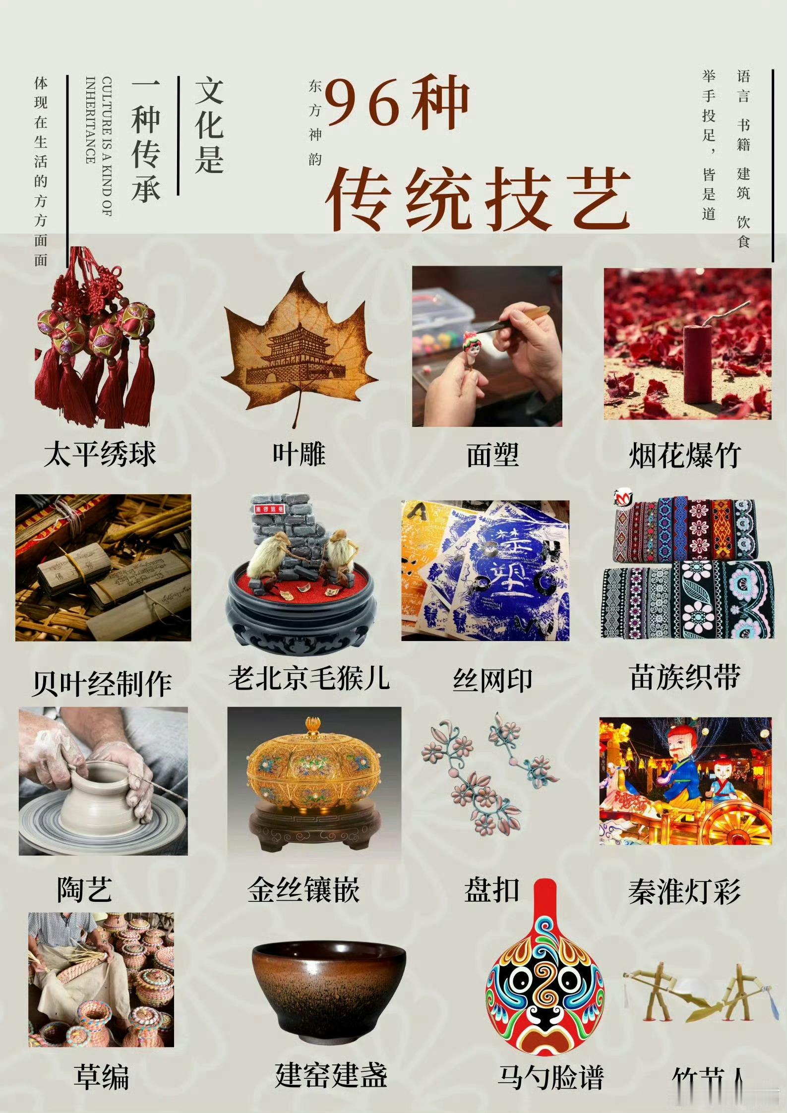 96种非遗传统技艺
