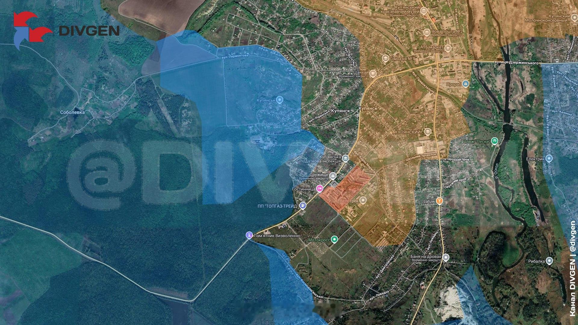 俄乌冲突库皮扬斯克divgen：俄军已收复了尤比利尼区和尤比利纳亚街的阵地。乌