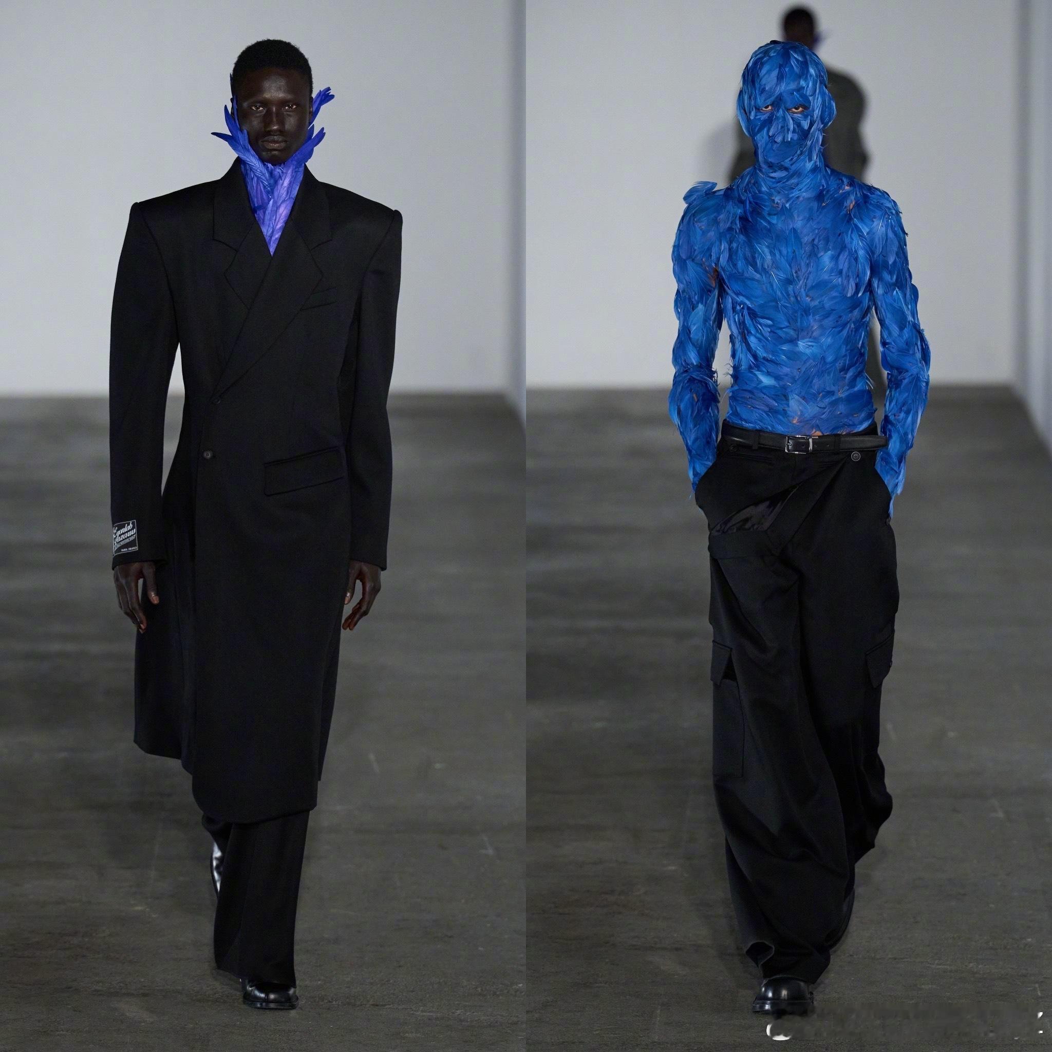 EGONLABF/W2026|巴黎男装周上，很有意思的一场秀。各色羽毛