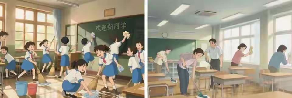 #家长该不该帮孩子打扫教室#如果让学生打扫教室卫生，那是培养学生的爱劳动习惯，