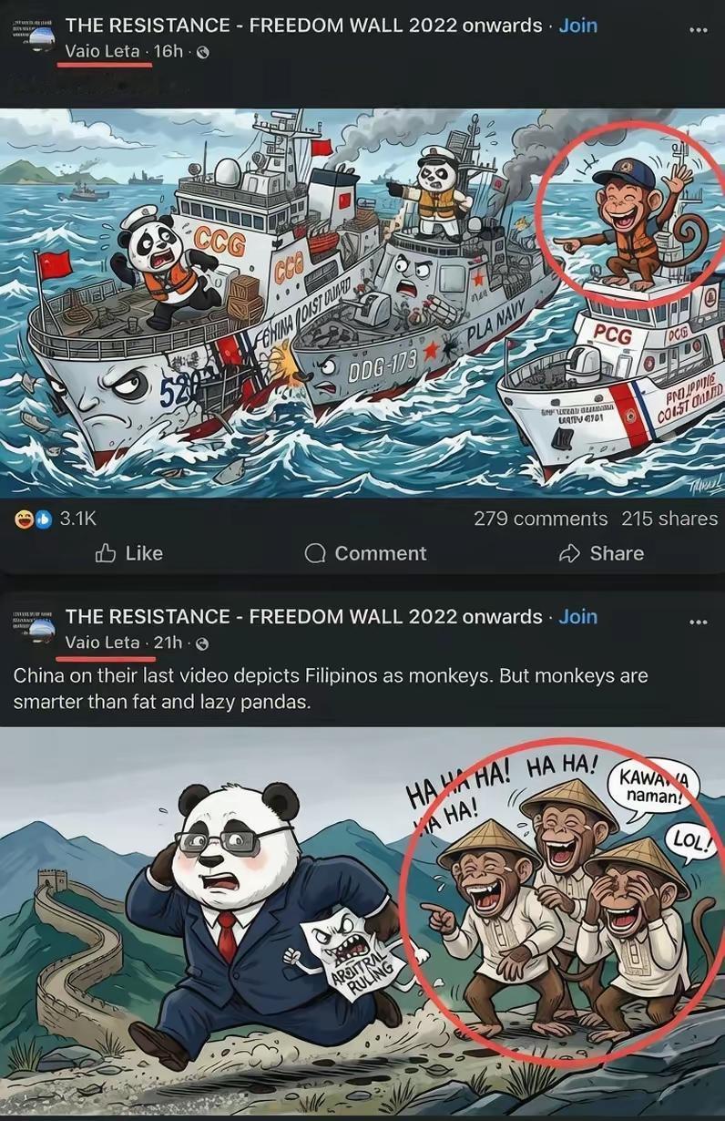 菲律宾本土媒体此前早就亲手画过同样造型的猴子漫画，连制服都套上了。菲律宾这套