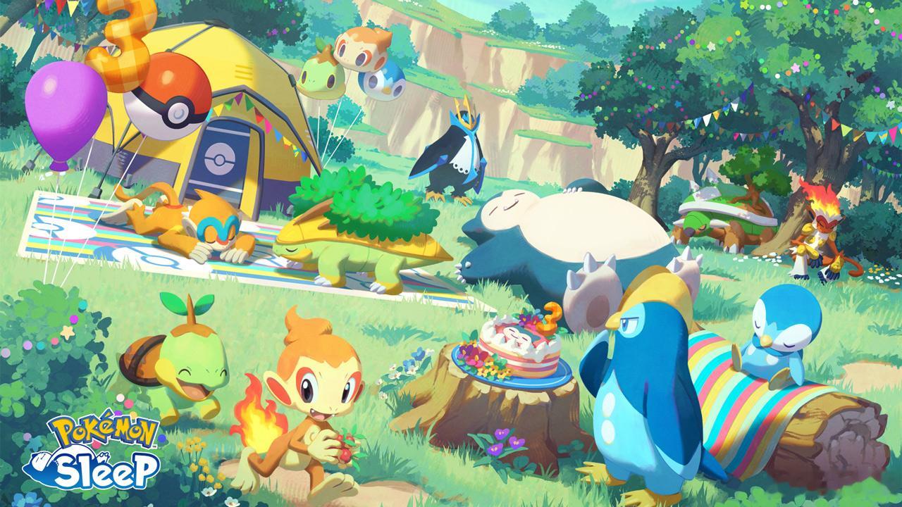 PokémonSleep3周年！果然御三家的活动累试不爽，这次轮到钻石珍珠御