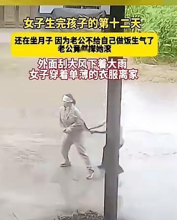 河南商丘那位刚生完12天的妈妈，顶着狂风暴雨离家的视频，看完真让人心里揪得慌！刚