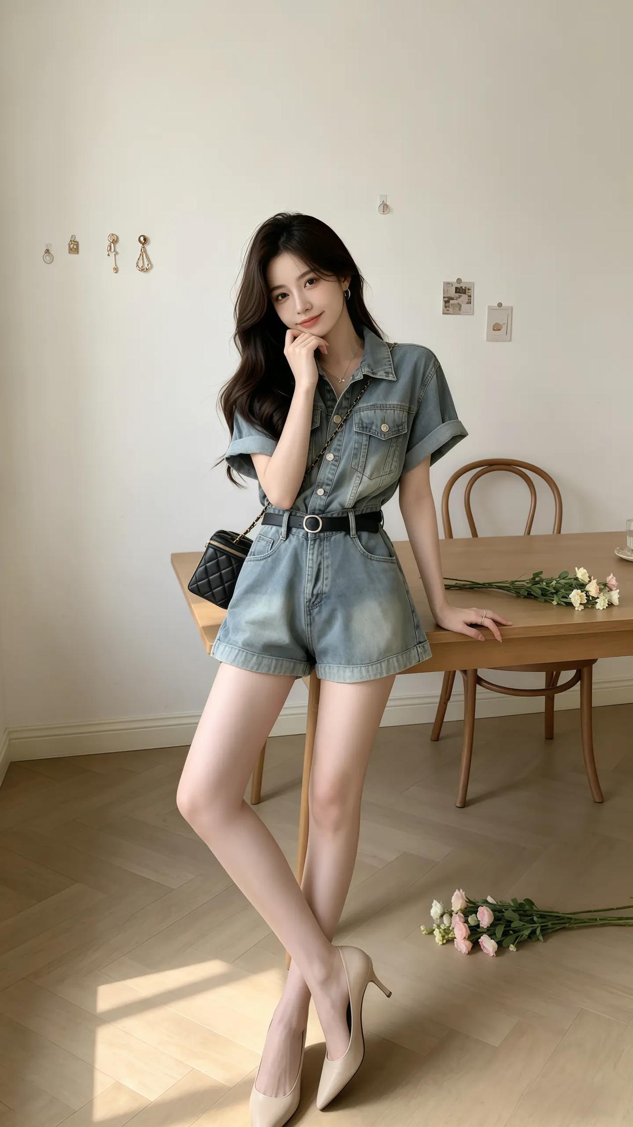 牛仔裙穿搭理想女友穿搭少女感夏日穿搭夏日氛围感气质穿搭