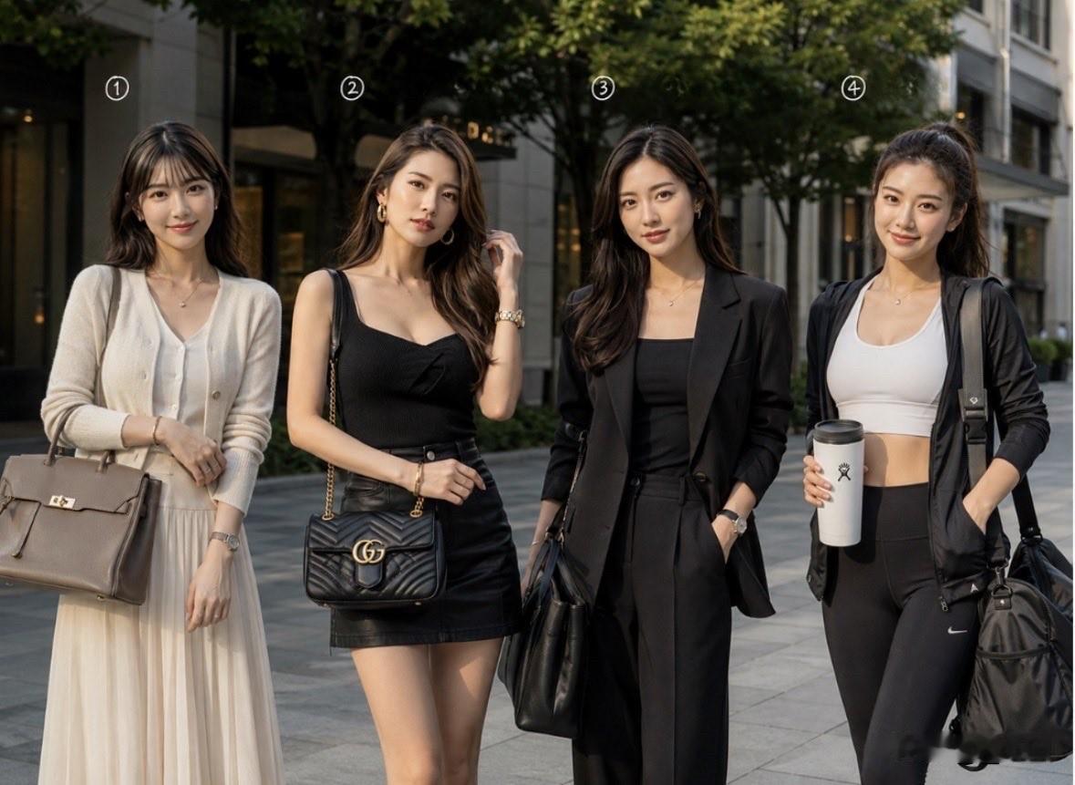 四位美女，看面相，几号不好相处？