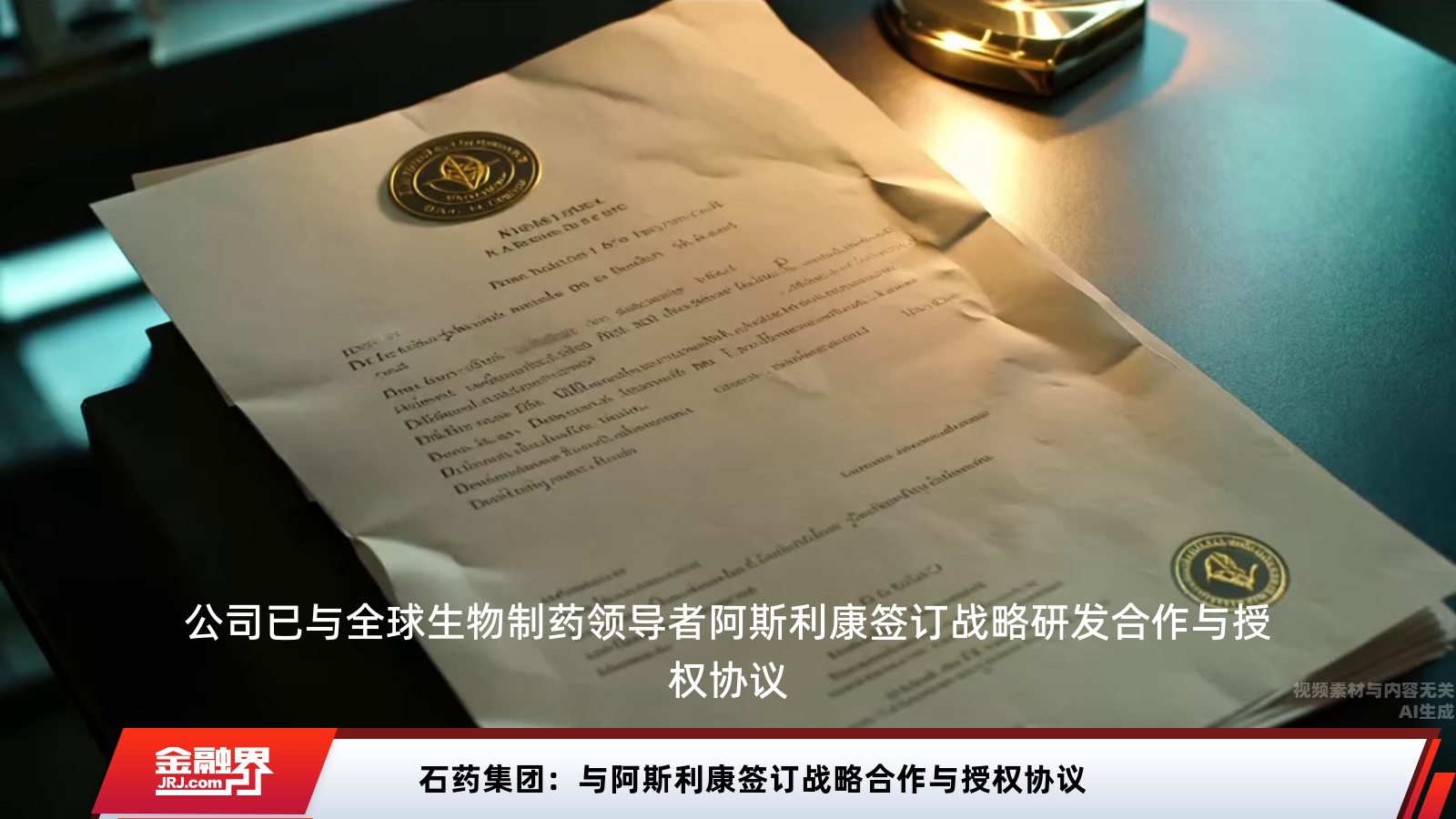 石药集团携手阿斯利康深化战略合作与授权协议