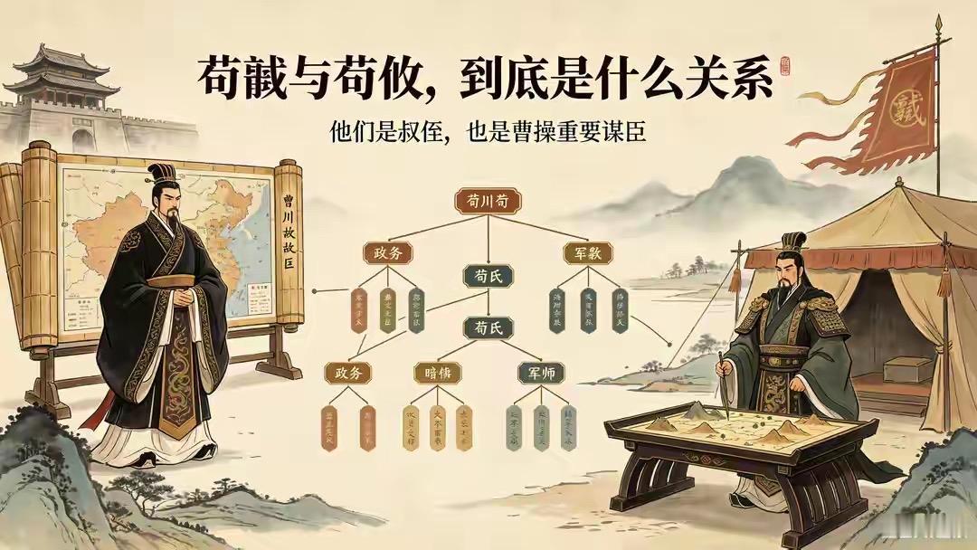 荀彧、荀攸同出汉末颍川荀氏，是曹魏阵营里一对特殊的堂叔侄。有意思的是，作为叔父的