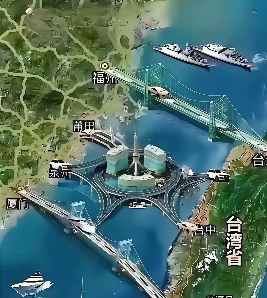 这个基建狂魔应该可以厦门厦金大桥，线路全长约19.6公里，一桥连两门，共绘两岸