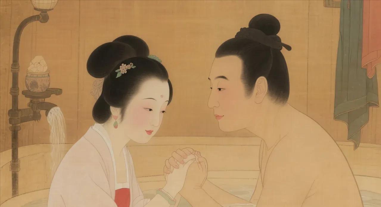 1462年，15岁的太子朱见深正在洗澡时，从小照顾他的乳娘进来加水。朱见深见状，