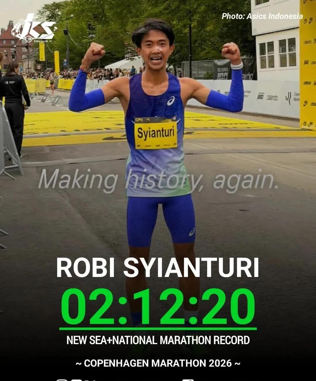 炸裂！东南亚马拉松新纪录诞生！5月10日哥本哈根马拉松，印尼名将罗比·斯扬图里