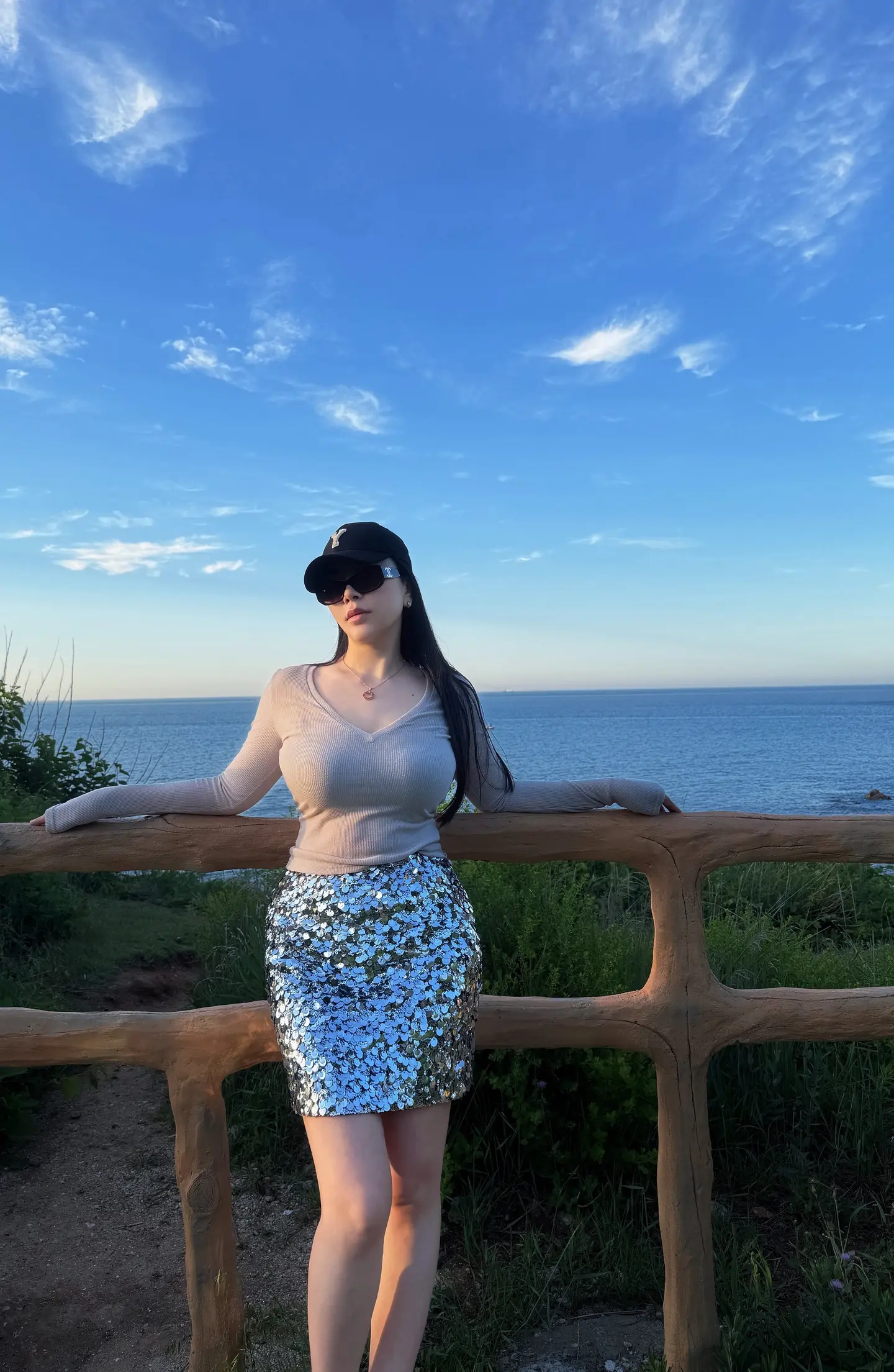 海滨氛围感 城市海岸线 海滩ootd