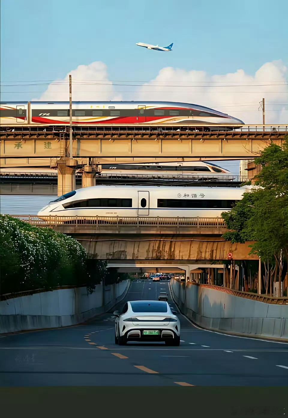 这张照片封神了，全是中国速度！大v聊车​​​