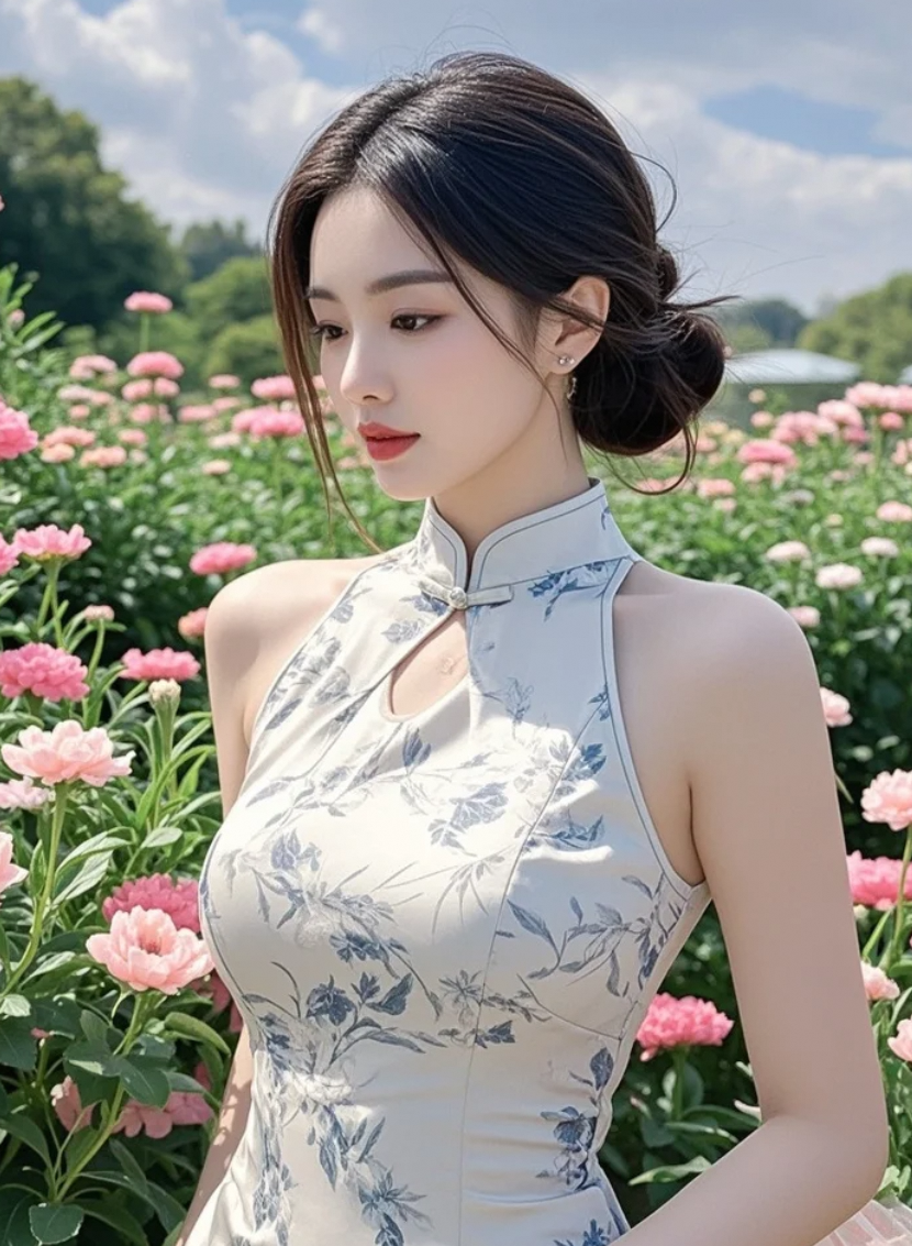 你转身的弧度，像极了旗袍滚边的月光