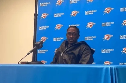 今日NBA常规赛，雷霆124-112击败热火。雷霆球员杰伦-威廉姆斯全场出战2