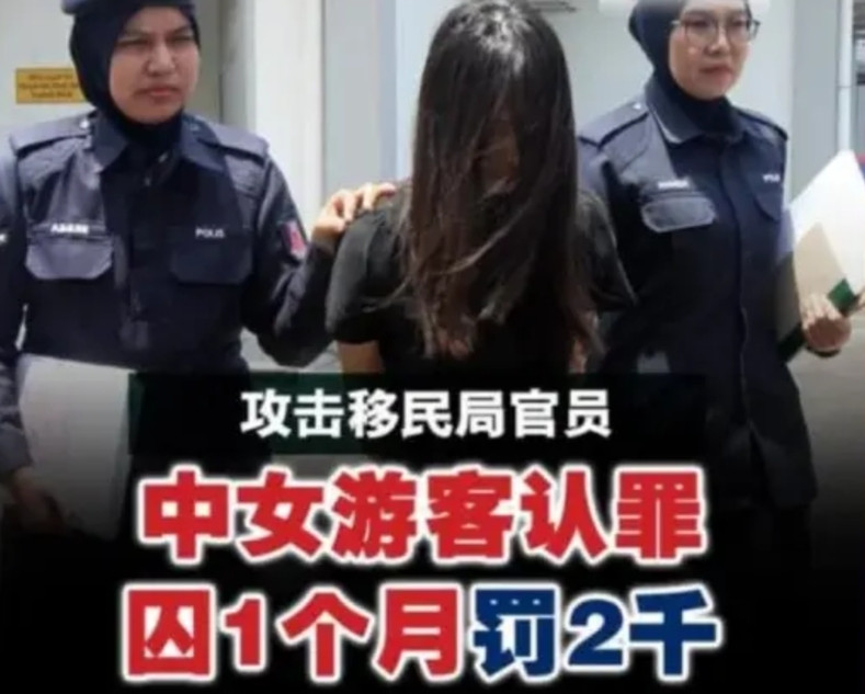 中国女游客怒打移民官事件有后续：已认罪判之前闹得沸沸扬扬的“中国籍女子怒打马来