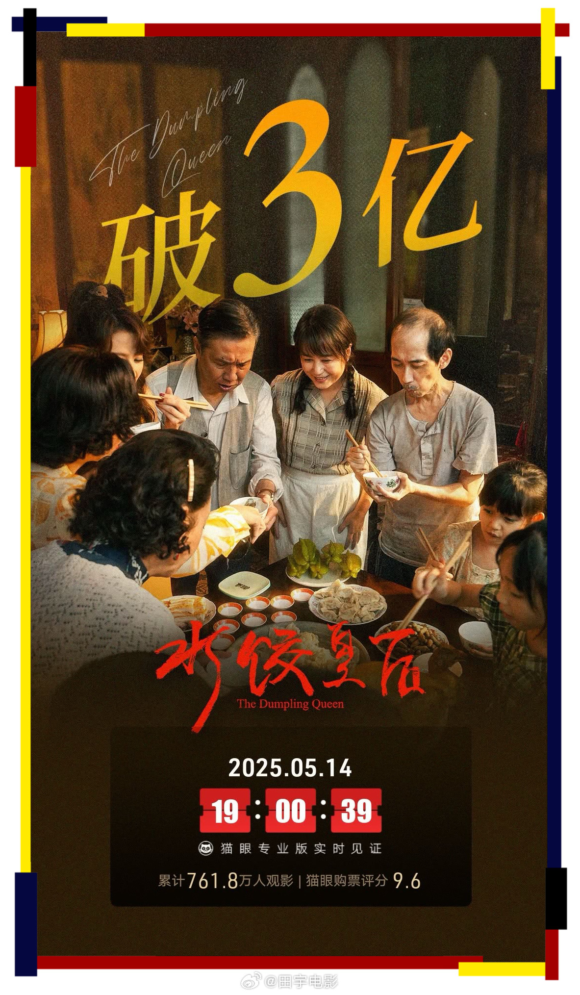 水饺皇后票房破3亿《水饺皇后》上映15天票房超3亿，日双数据（票房占比、排片占比