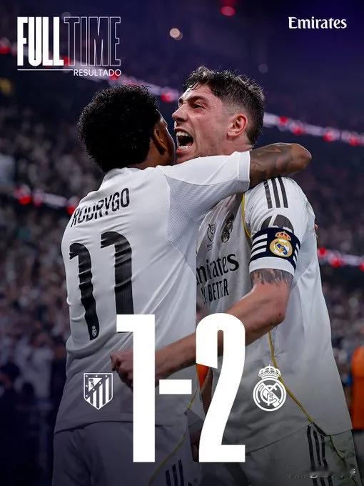 国家德比大战又来了，皇马2-1战胜马竞成功会师西超杯决赛!在今天凌晨进行的西