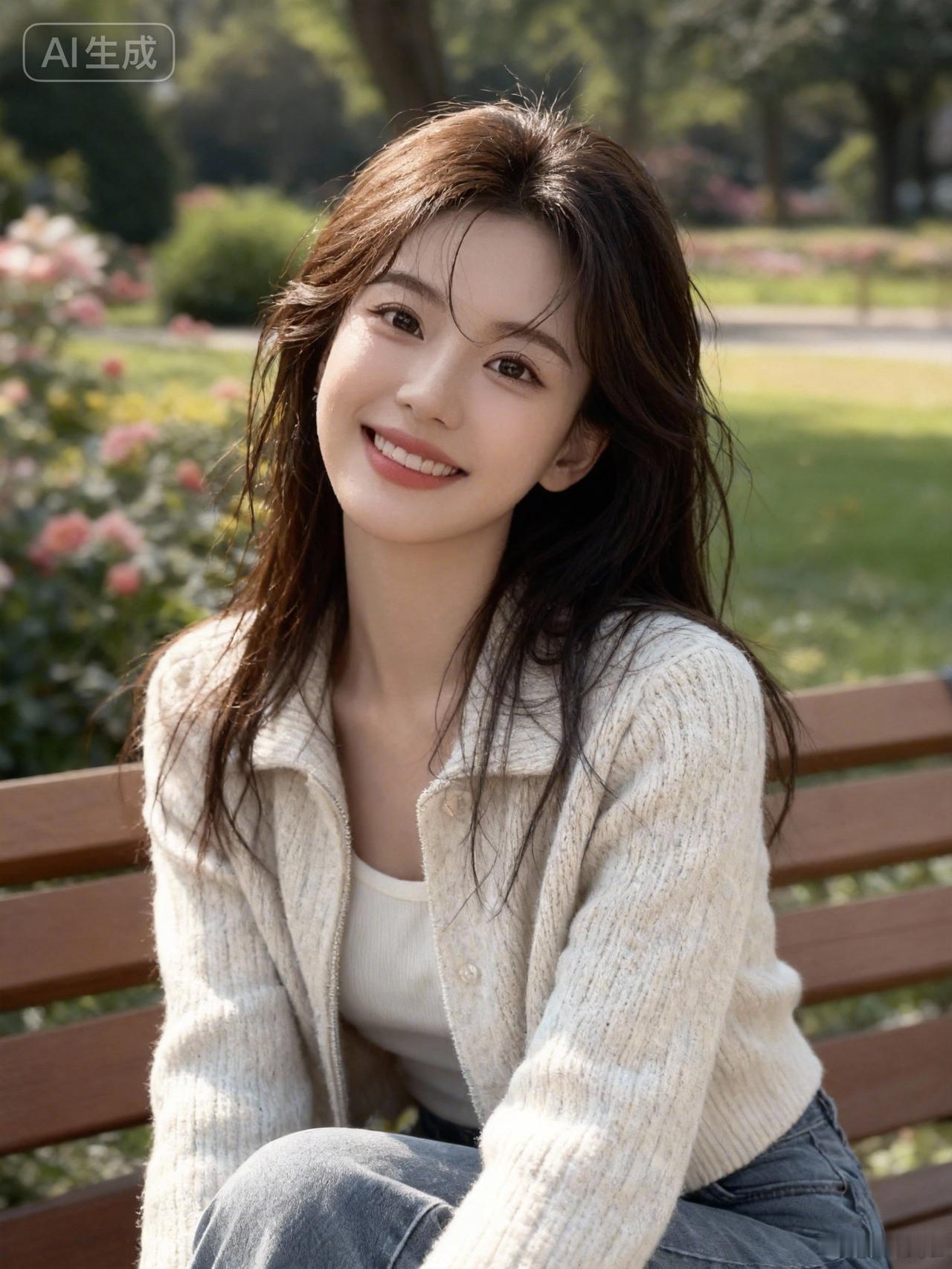 阳光下的微笑，温暖如春日阳光。