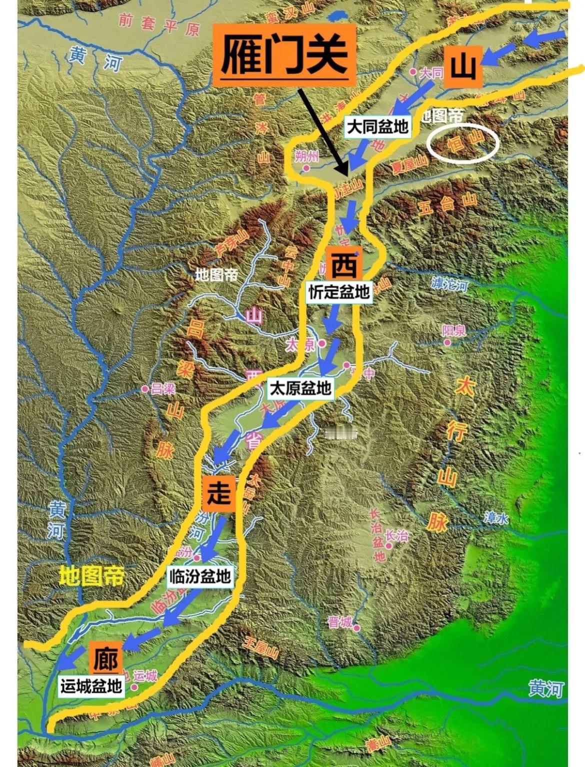 古人的眼光是真毒辣，在没有卫星地图的年代，竟然选出了雁门关这样的地方，一夫当