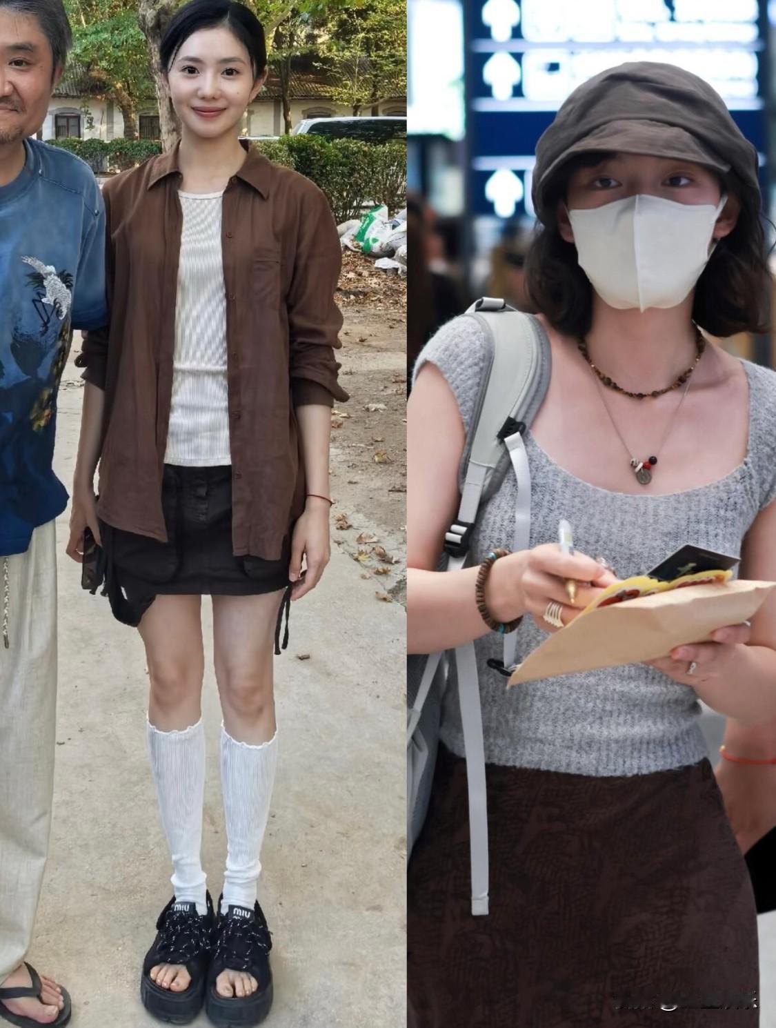 姐两物欲低到一起去了，衬衫裙子都穿好多年文淇刘浩存近期的私服路透中，两人的物