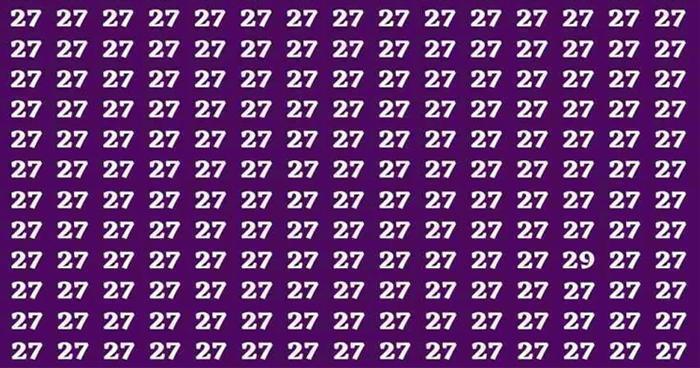 在这片由数字“27”密密麻麻铺满的火柴棒矩阵世界里，“29”如同隐藏的神秘