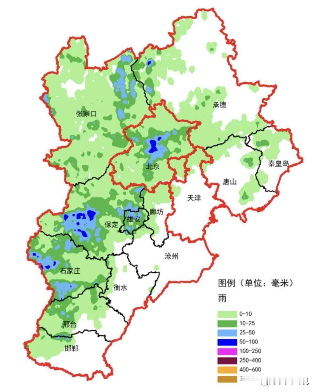 【京津冀降水继续】受冷槽影响，后半夜到今天上午，我省自西向东出现小到中雨局地大到