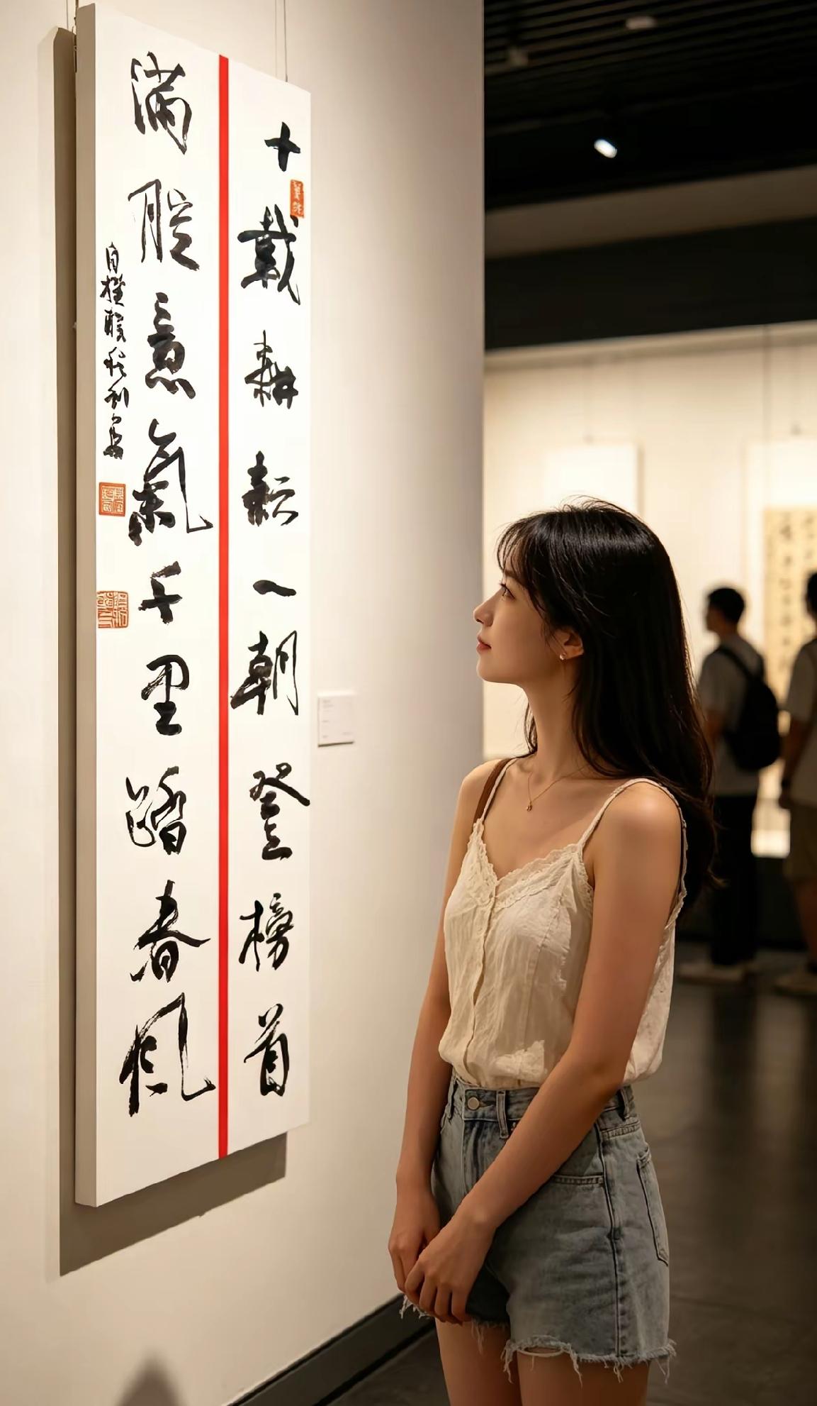 留住佳人驻足的才是好书法！一幅好字，最动人的从不是展厅里冷冰冰的聚光灯，而是街头
