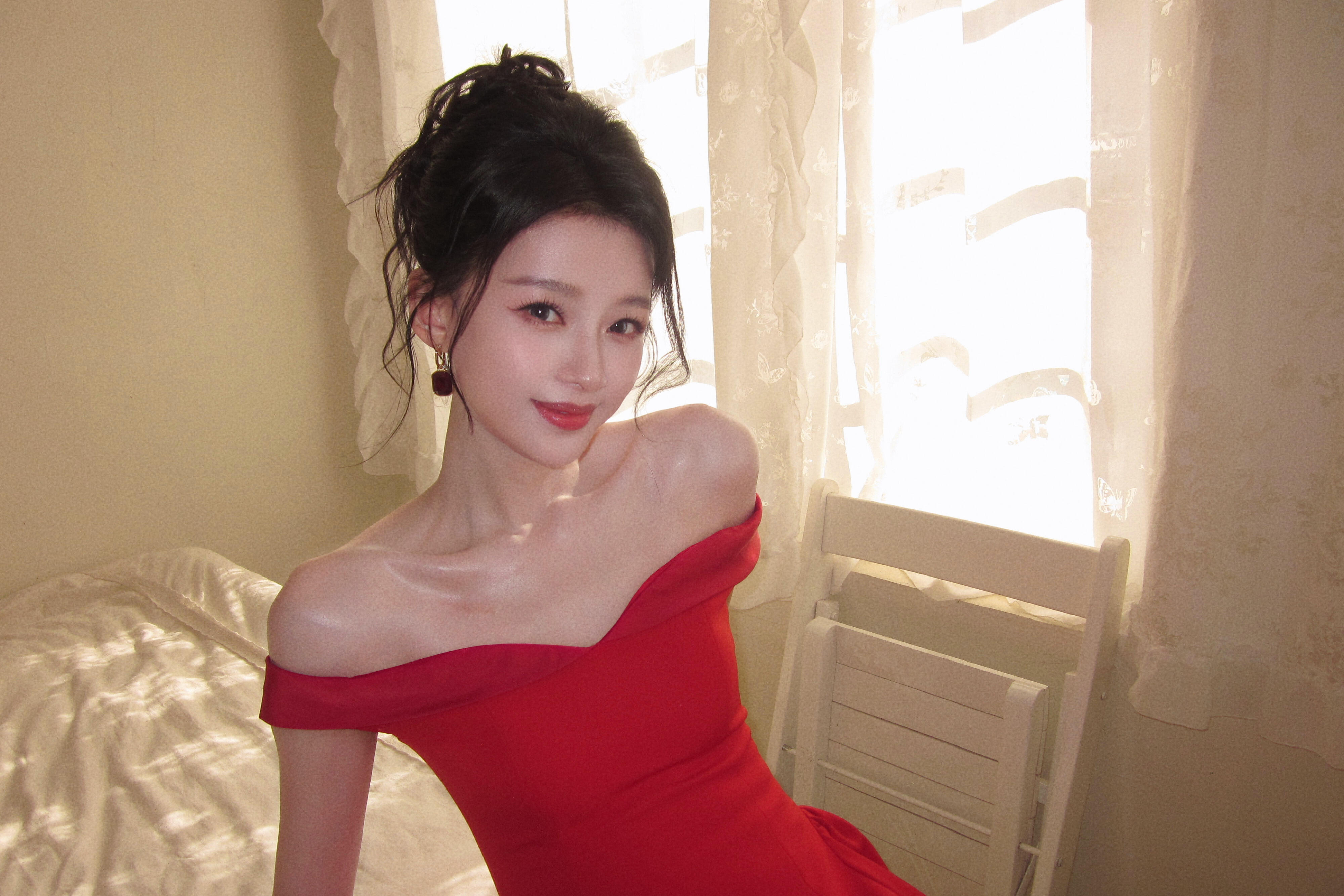 孙怡红裙ccd孙怡红裙造型太美了吧，港风美人！孙怡红裙港风