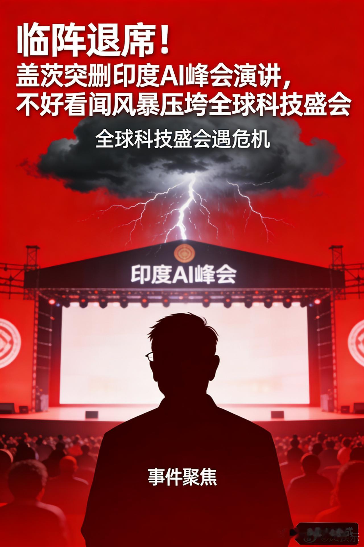 临阵退席！盖茨突删印度AI峰会演讲，丑闻风暴压垮全球科技盛会据新加坡《联合