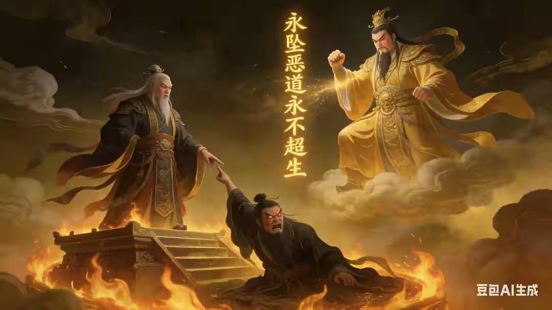 封神台怒斥纣王亡魂：昊天玉帝震怒断喝「永坠恶道永不超生」封神台上祥云