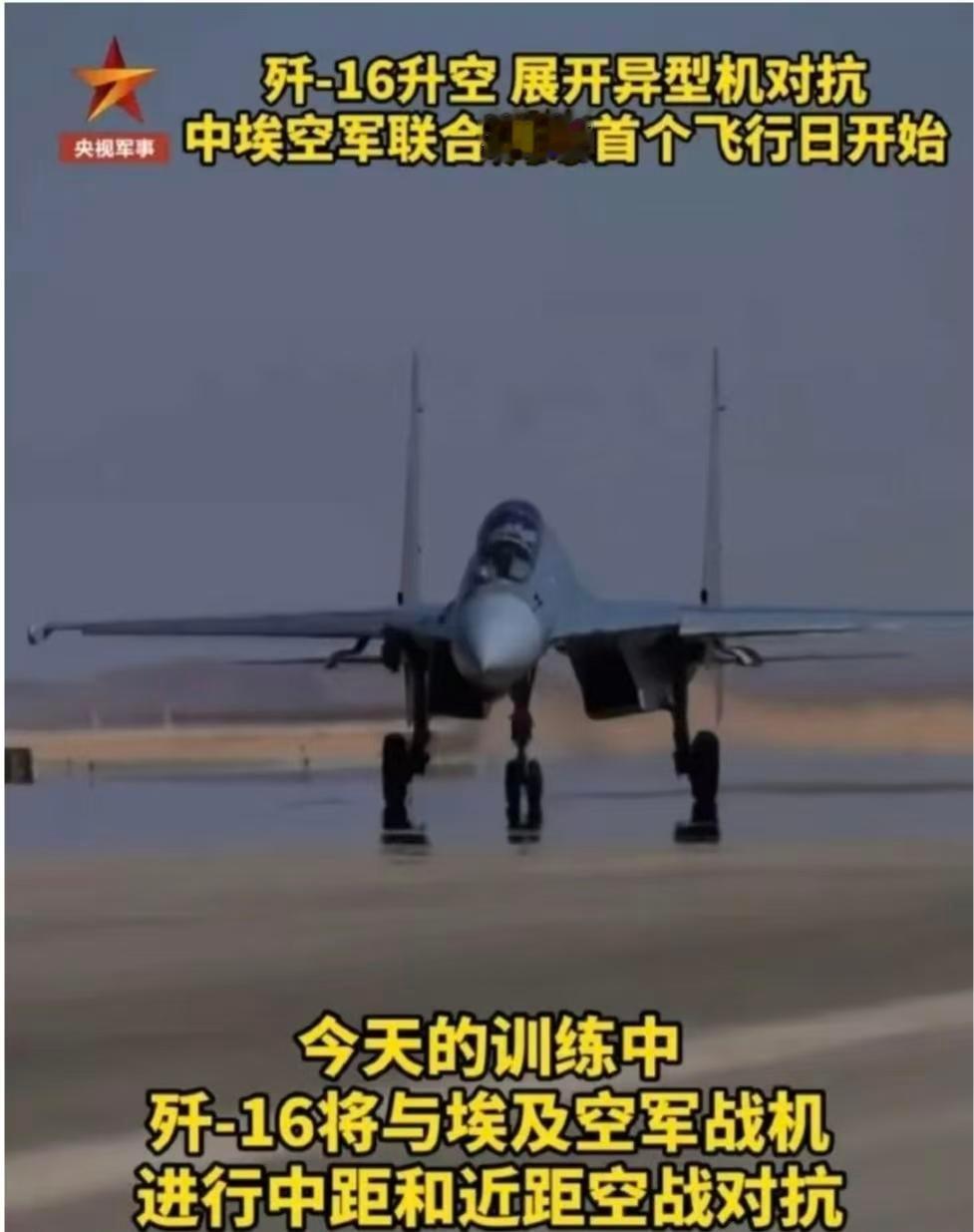 法国最高军事指挥官曼东，带队飞到开罗看中埃联合军演。他坐在观摩区，看歼-16和阵