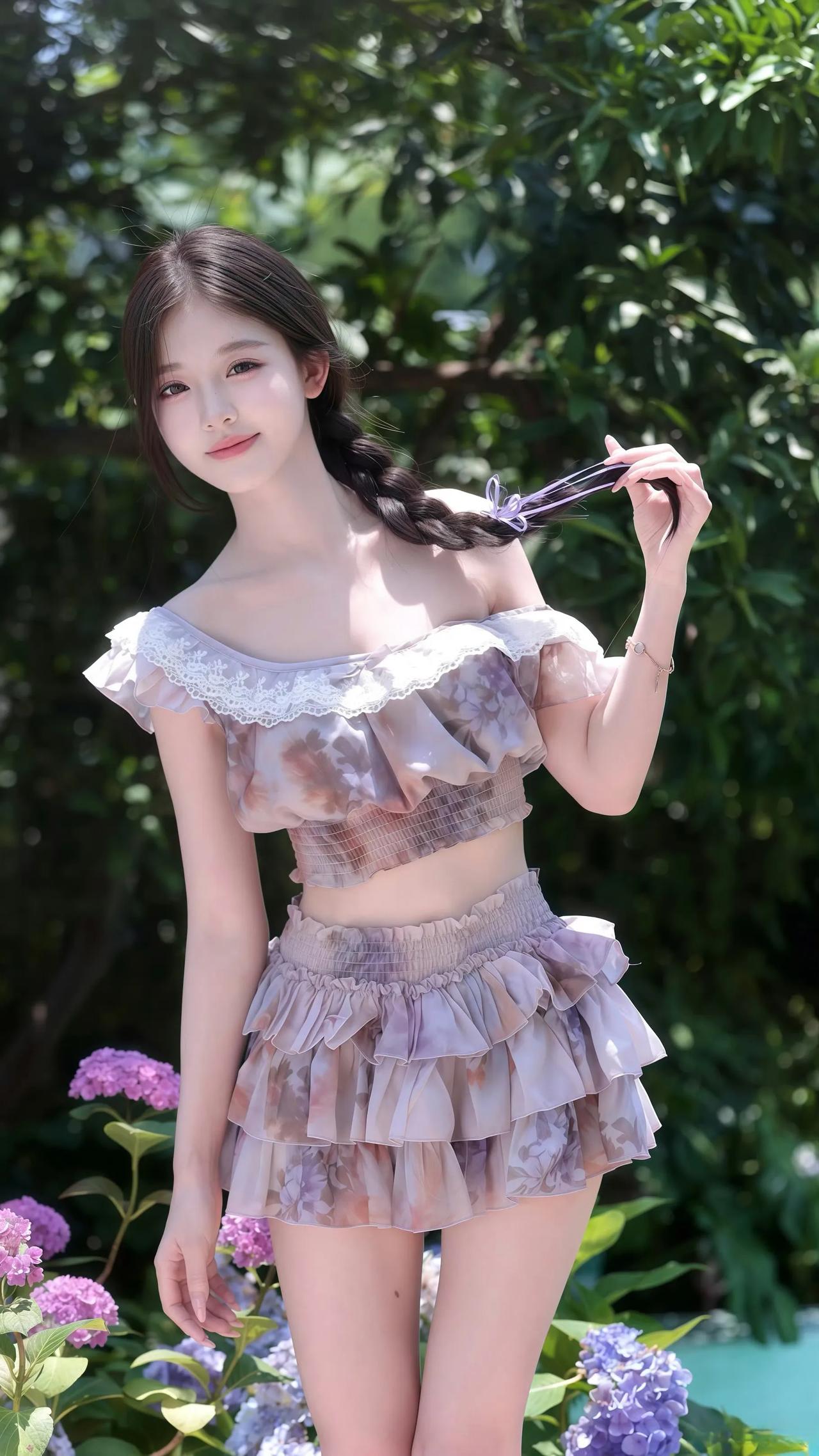 花海中的美少女🌸🌸🌸什么样的女人算自然美分享绝美的美女照心动美女鉴赏