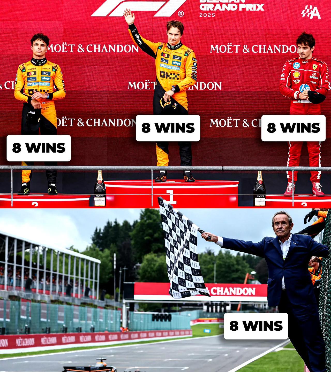 本赛季六个欧洲分站，这三位车手已经共享了四次领奖台。今天的F1比利时站，从挥旗