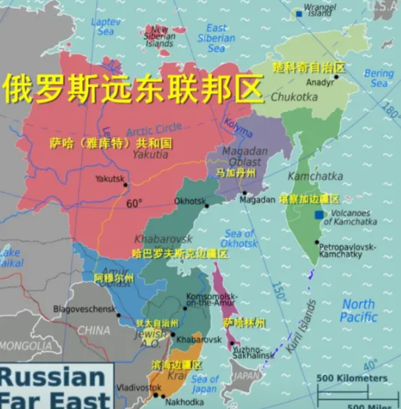 俄罗斯现在面临的大难题就是，舍不得放手远东联邦区，这片区域面积大得惊人，足足有6