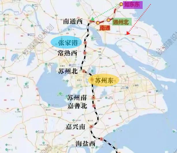 通苏嘉甬东延段环评公示！如东这次的站点位置会好一些吗？通苏嘉甬高铁，从南通西