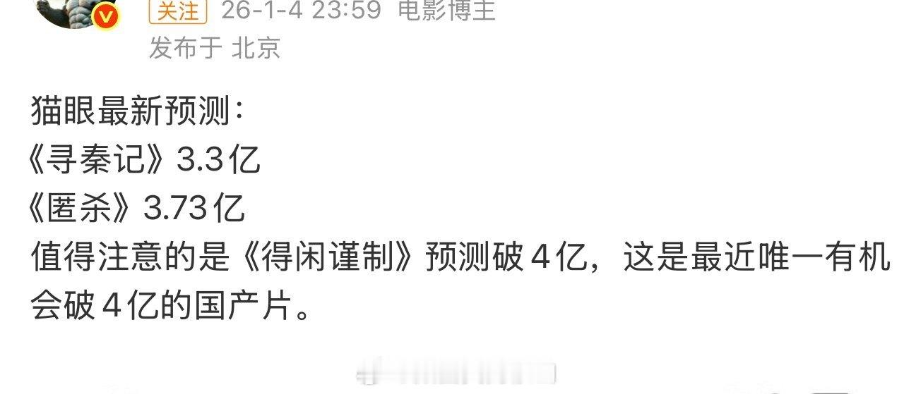 小得闲跟小藏海一样，靠口碑熬走一批又一批新电影🤣