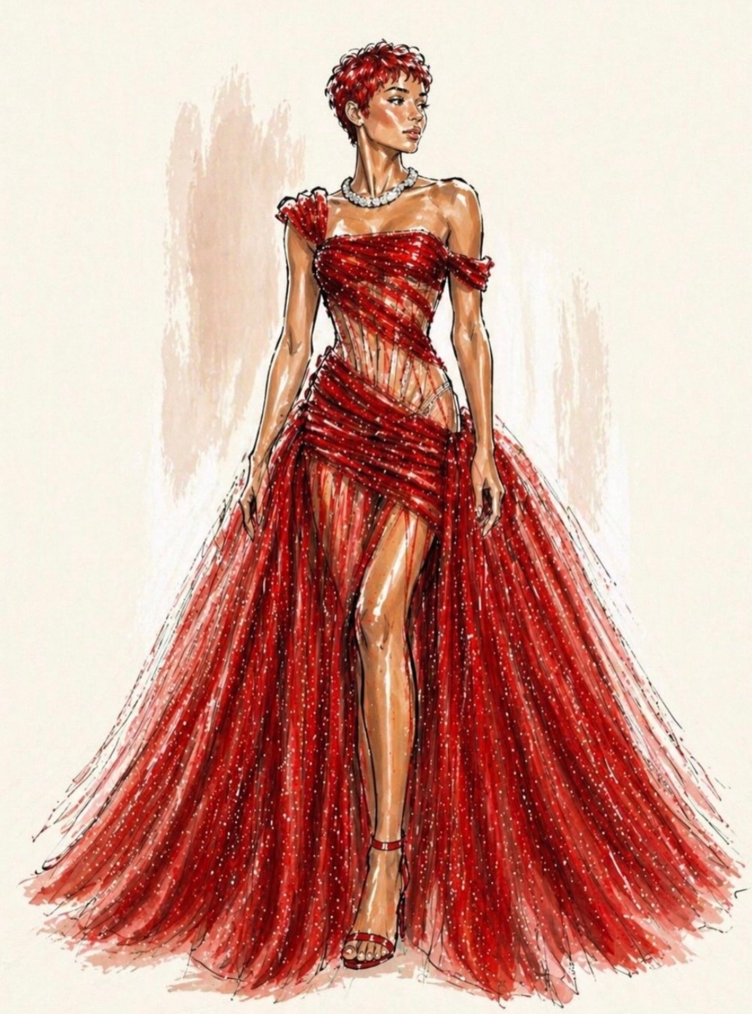 AnneHathawayinacustomPragalGurung