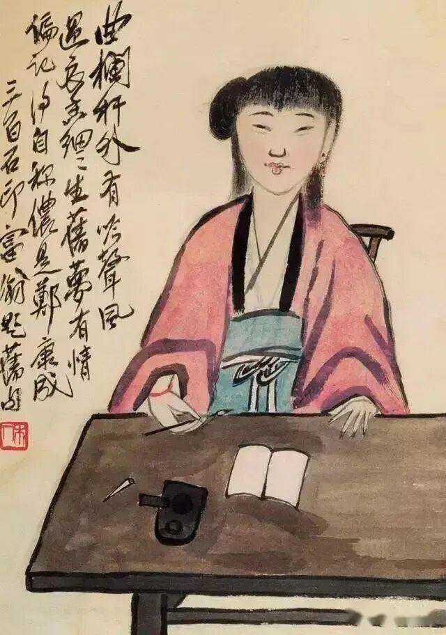齐白石早年画美人，人称“齐美人”。陈师曾见后道：“你天性疏放，笔下出丑相，怎能画