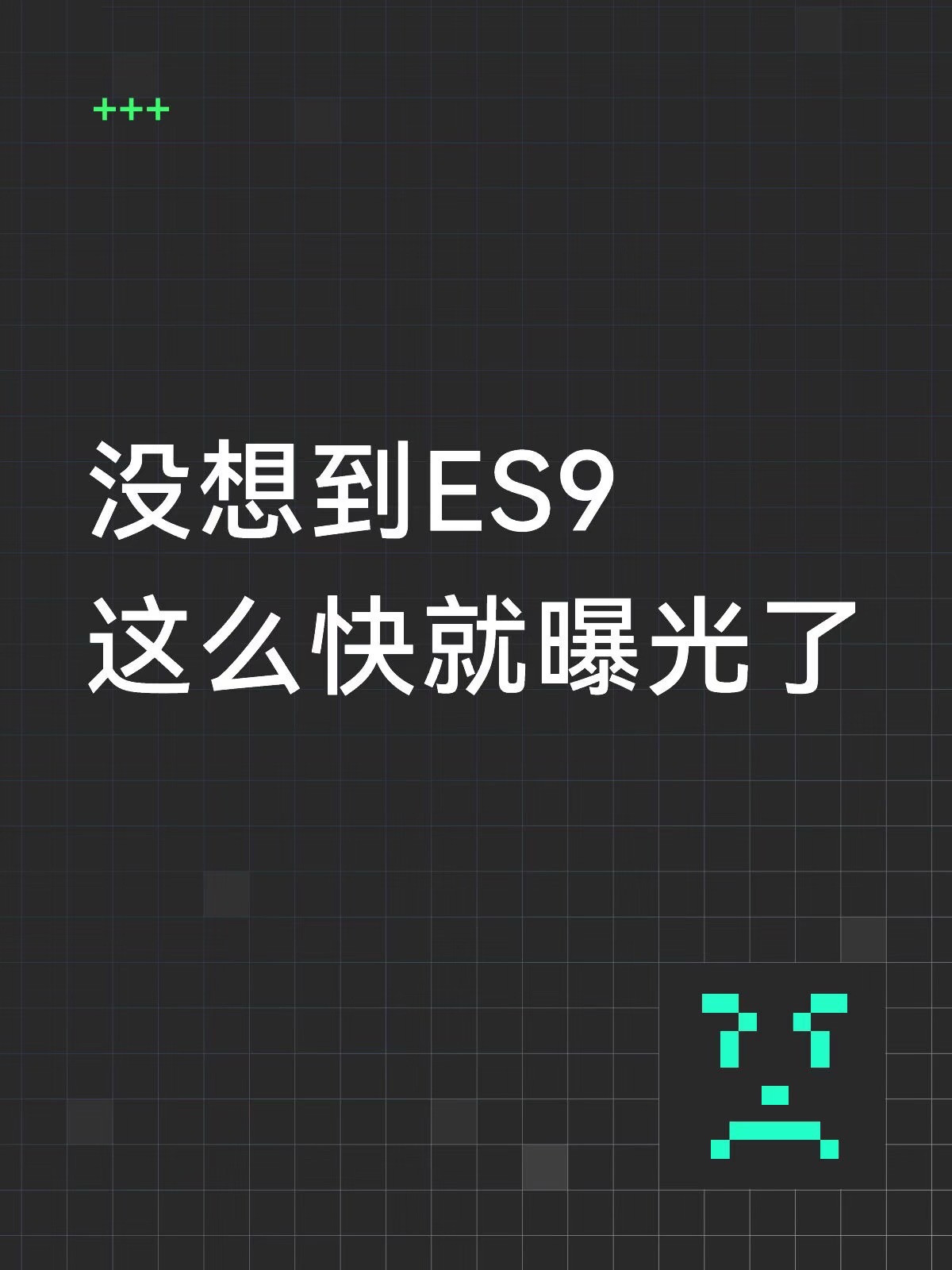 没想到ES9这么快就曝光了