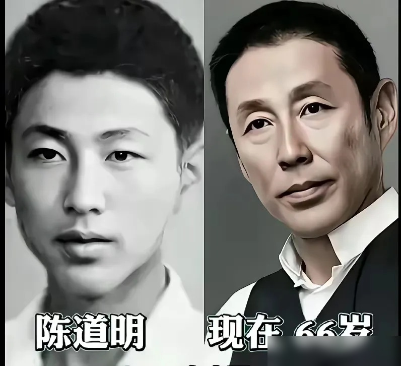 陈宝国69，陈道明70，俩老头站一块儿，能把现在这帮小鲜肉秒得渣都不剩。陈宝国还是那副板正样，深色西