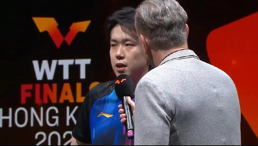 “公子陌如玉，世上人无双”！王楚钦4-1淘汰大勒布伦，赛后采访：句句谦逊王楚