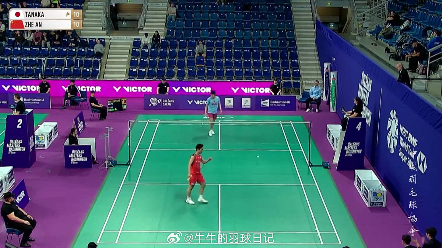 男单1/8赛田中涌士11-10胡哲安2026年奥尔良羽毛球大师赛