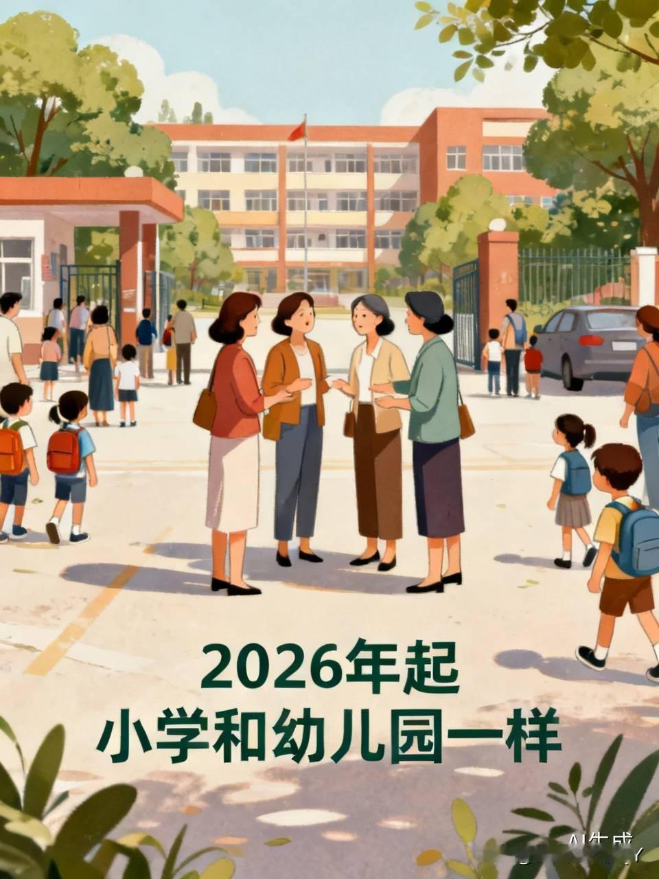 接孩子放学的时候，校门口那简直就像个热闹的“大蜂巢”，叽叽喳喳地站着好多接孩子的