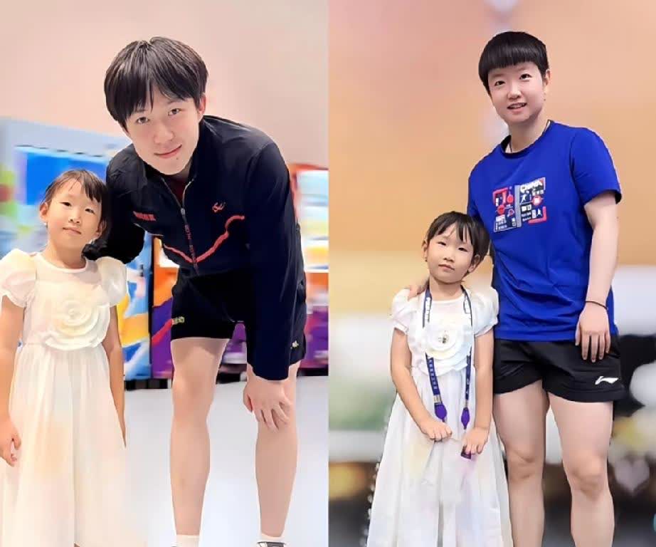 跟孙颖莎王楚钦合影的小女孩不简单！她就是那个在深大说我们有孙颖莎！在魏桥