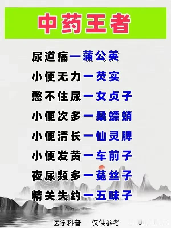 小便不对劲？这些“中药王者”帮你解决难言之隐！尿尿这事看着平常，可一旦出问