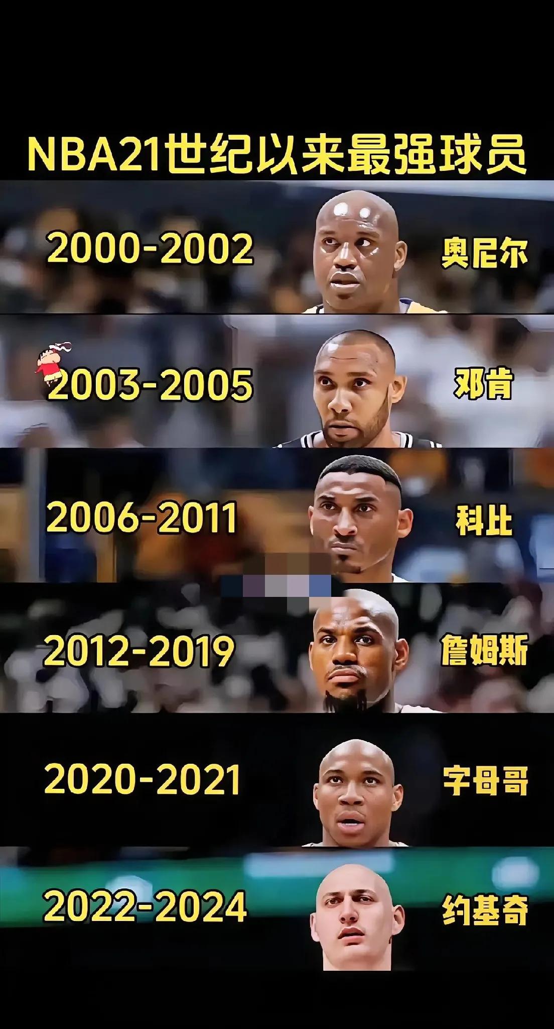 奥尼尔当了3年的联盟大王（2000-02）邓肯也当了3年的联盟大王（2003