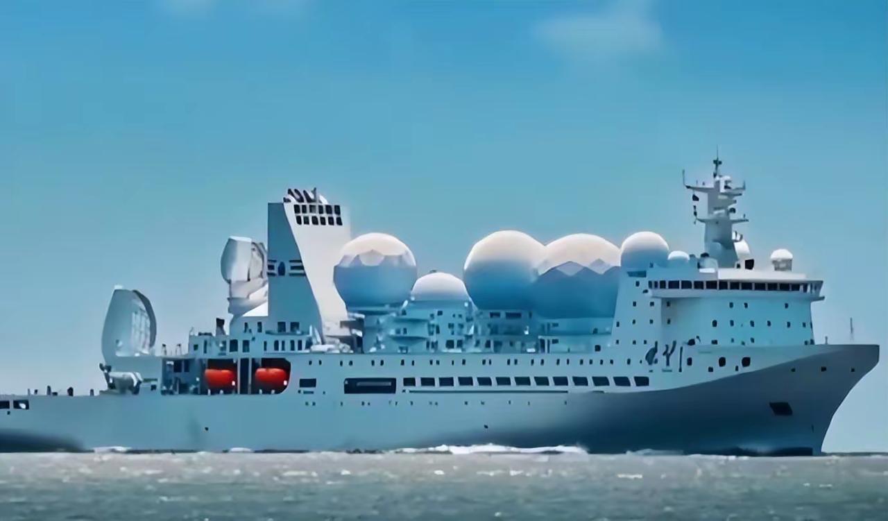 头顶六个球，蓝星我最牛，老美来了也白搭！瞭望1号是我国新一代航天测量船的开山