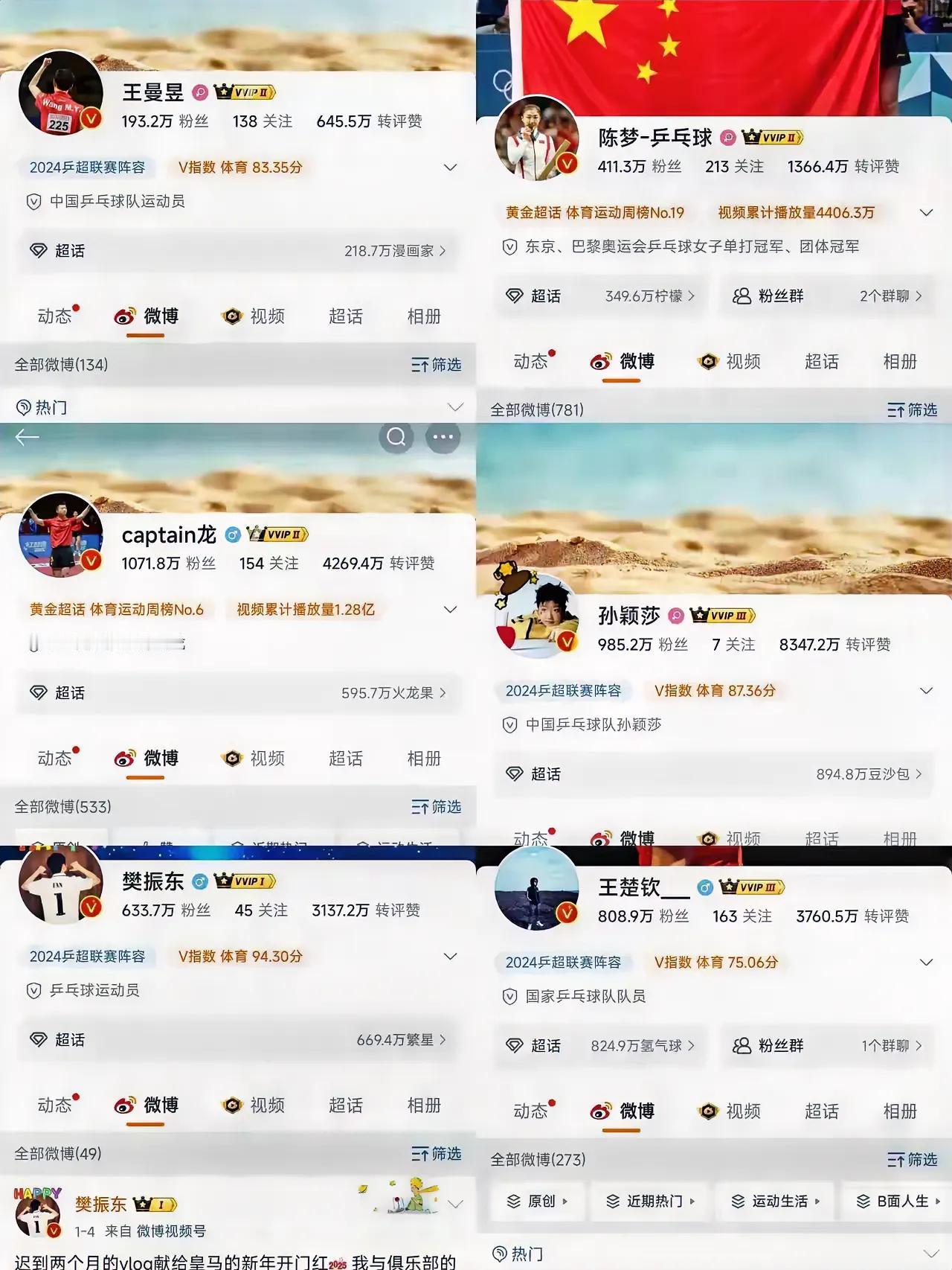 莎莎确实没有粉丝群，王楚钦的粉丝群也解散了，现在好像只有那个乒乓球奥运冠军的粉丝