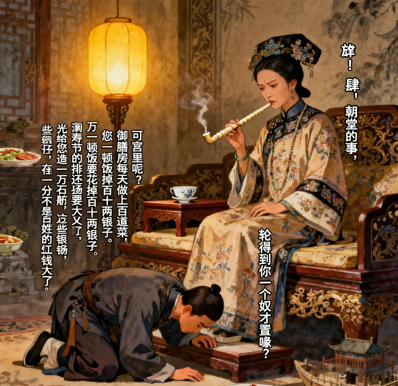 1896年，慈禧太后正准备睡觉，寇连才突然跪在床前，大声痛哭。慈禧一听恼了：“大